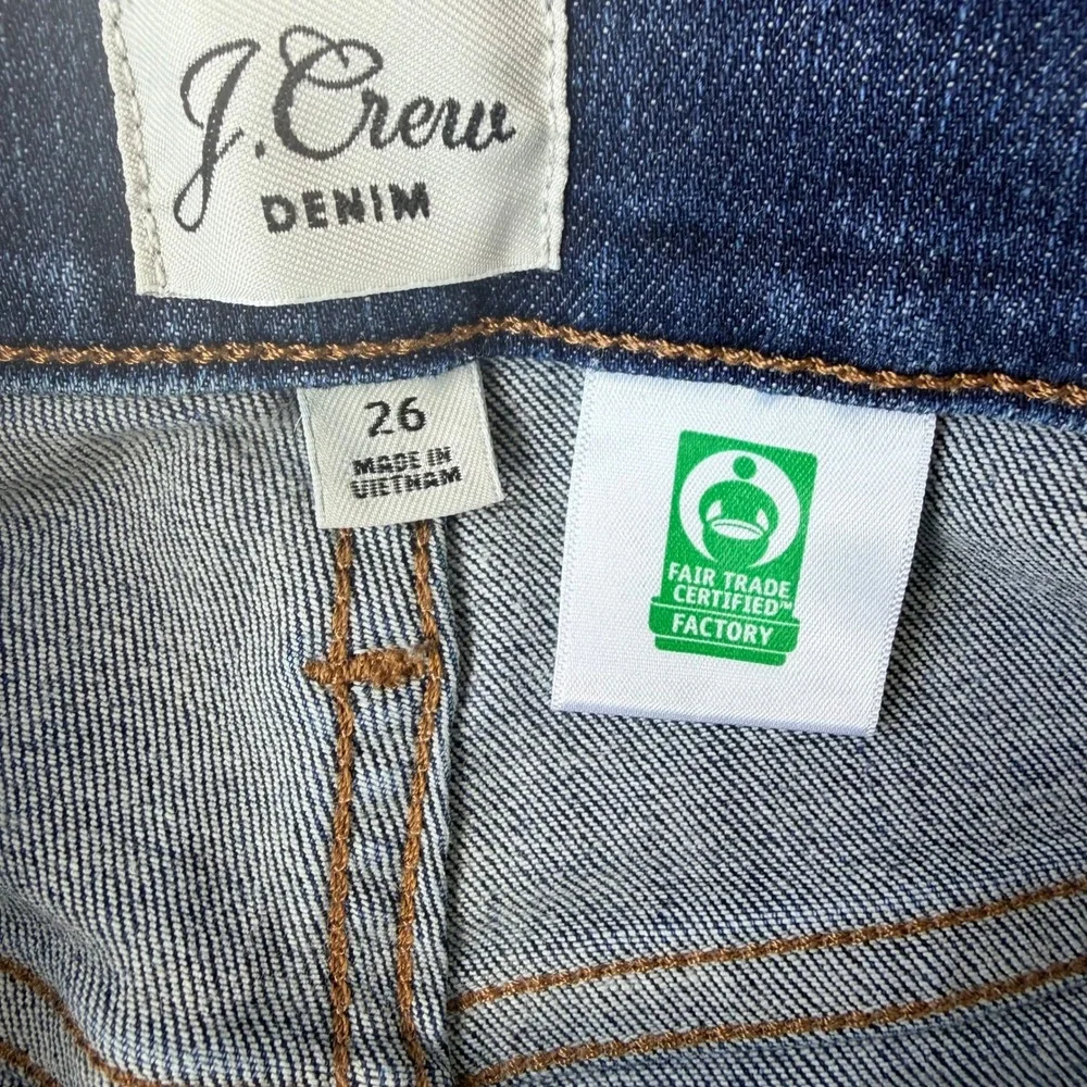 J.Crew Womens 27 9' Billie Demi Boot Crop Jeans Dark Wash High Rise Denim